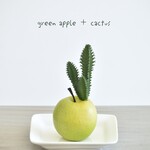 青りんごにサボテン！？ カクタスグリーンアップル　フェイクグリーン　アーティフィシャルフラワー