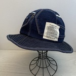 TOPI   デニムリメイクつぎはぎハット（ブルー）