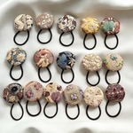 NEW🌼インド刺繍リボン　ヘアゴム　　ゴム交換可能　プレゼントにも大人気