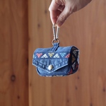 こぎん刺しワイヤレスイヤホンケース▲▽▲サーカス【一点物】刺繍☺︎刺し子