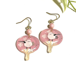 夏にピッタリなうちわピアス／イヤリング（シマエナガ）  