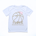 名入れ　I LOVE BASKETBALL　ドライTシャツ