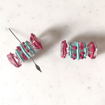 Clear Red Light Blue Candy Beads