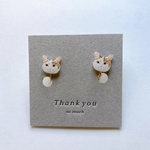 キジ白ぶち猫さんのイヤリング