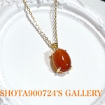 ［再販2］大粒　カーネリアン　18KGP ネックレス　天然石　#minne_new  