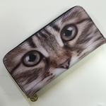 NoaHsarK☆オリジナルチャーム付☆キャッツアイ☆ラウンドファスナー長財布