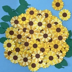 お花 クラフトパンチ ひまわりmix アルバム素材、パーツ