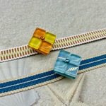 5057真田紐＆ガラスタイル帯留めセット 2セット 浴衣 イベント 帯締め