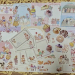 なんか…癒されるバラメモ&シール約１００枚set♡╰(*´︶`*)╯♡ バラメモ　シール　海外メモ　おすそ分け　コラージュ　ジャンクジャーナル