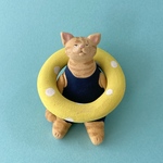 うきわ猫さん（茶トラ）