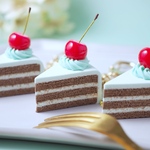 チョコミントケーキキーホルダー（カット）