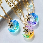 ★選べるカラー★ 三日月と星のドール用ポシェット風アクセサリー・チャーム　ねんどろいどどーる オビツ11       （ブライス・リカちゃん向けにチェーンの長さ変更可能です☆）