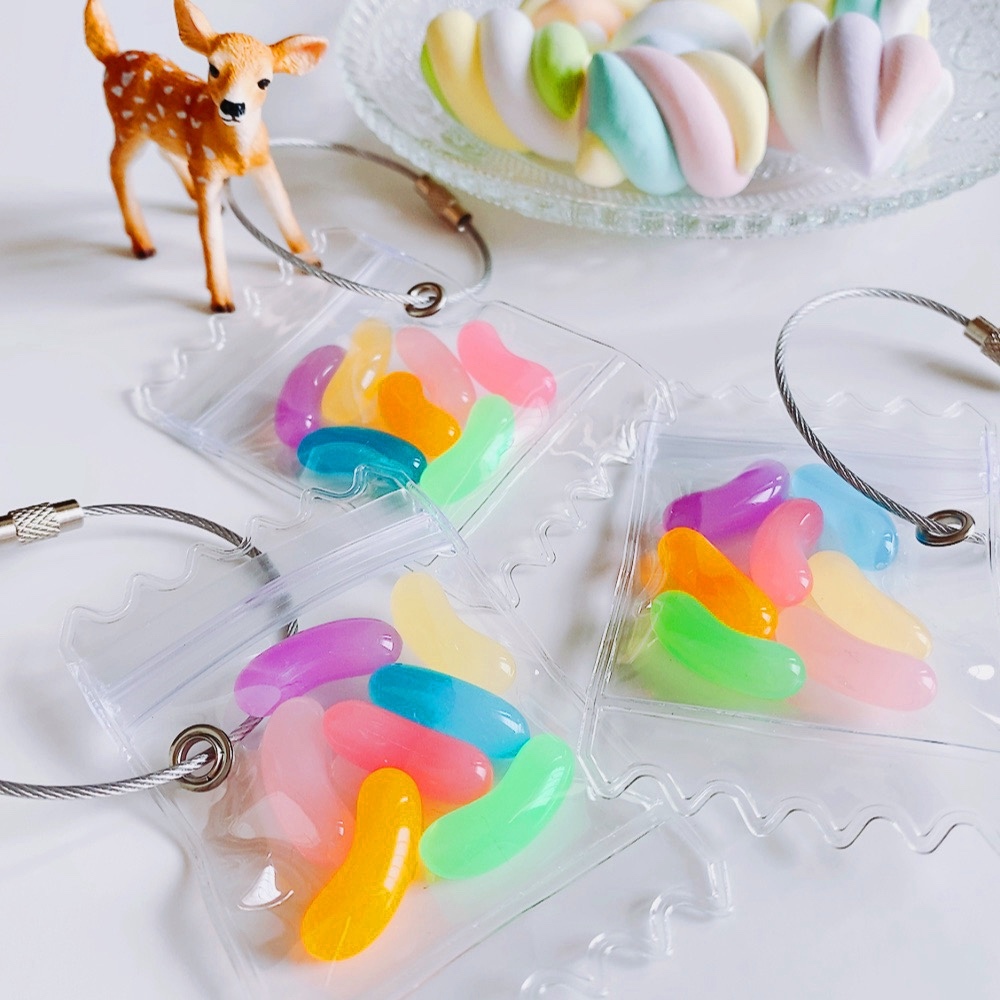 カラフルゼリービーンズのキャンディーバッグ バッグチャーム