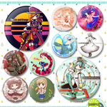 【缶バッチ】ドリンクｘガール企画Ａ　選べる缶バッチ2個セット