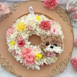 【a様専用】ポメラニアンちゃんの母の日リース　早割価格　母の日のプレゼント　母の日　花　犬　ポメラニアン