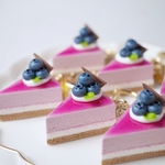 ブルーベリームースケーキキーホルダー（カット）