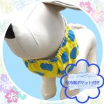 クールネック 保冷剤 名入れ ポケット 犬用 ひんやり 長持ち ドット柄 イエロー クール 夏 夏用 犬 小型犬 中型犬 大型犬 名前入れ フレブル パグ イタグレ ダックス コーギー 冷感 うちの子