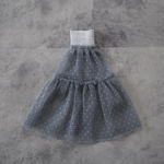 ［SALE］ベアトップシアーワンピ　ライトブルー