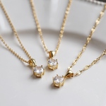 6mm ジルコニア ネックレス(サージカルステンレス)