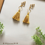《再再販》 新色♪タッセル×ゴールドダイヤのイヤリング＊＊yellow