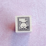 ミニ切手ねこ　スタンプ【12㎜×12㎜】