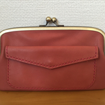 外ポケットがついた、本革ぺたんこ親子がま長財布