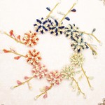 【つまみ細工】花火かんざしピアス