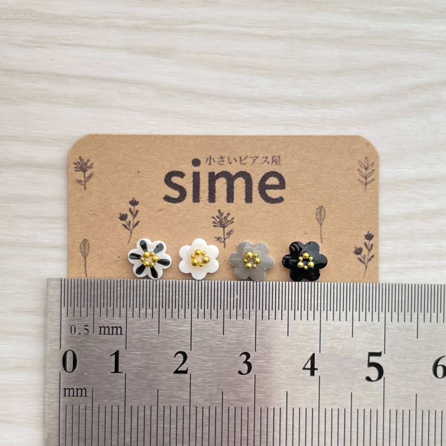 北欧 小さい お花の ピアスセット 柄ミックス④ サージカルステンレス