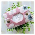 【再販】𖤣𖥧𖥣｡ ポータブルティッシュケース✨ポケットティッシュ入れ ❁⃘*.ﾟ【北欧白花 ピンク地】