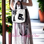 1点物❣️アイボリー合皮ハートキルティング✖️ブラック合皮モノトーン仕上げ2wayバッグ👜【597】