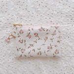 ◇◆Special Price◆◇★One side all skeleton mini pouch　リバティ　フローティングフローラ　ピンク系　11×7.5cm