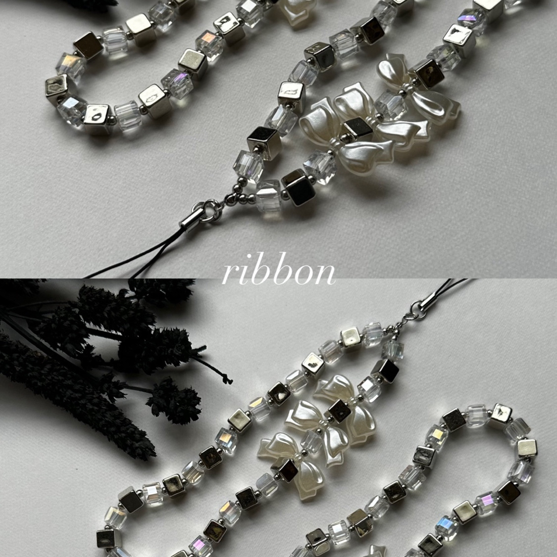 square beadsstrap ビーズストラップ ビーズキーホルダー star