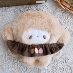 ＊ちょこどーなつ・ののたん＊　いぬのぬいぐるみ ♡ 小さいさん・ののたん（ベージュ）〜癒しのほんわか顔〜 首かざり付