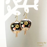 和柄のうちわピアス／イヤリング