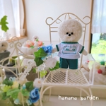 たいそう服ビションフリーゼお着替え　チャーム、ストラップ　　羊毛フェルト