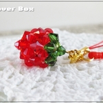 【SALE】ビーズ大粒イチゴの2WAYストラップ