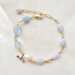 アクアマリン×ブルーレースのブレスレット