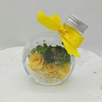 【お値下げ】【ボトルフラワー】プリザーブドフラワー イエロー 150ml No146