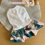 《 moanamama07様 専用❣️》犬服‼︎ 前開きレースニットワンピース/ハワイアン/アロハ柄(サイズオーダー)