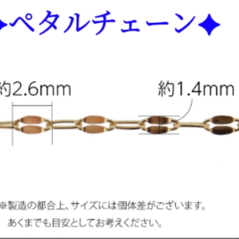 アンクレット K18 サージカルステンレス ペタル チェーン