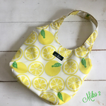 レモン柄エコバッグ・with 保冷・保温アルミシート・内ポケット付き