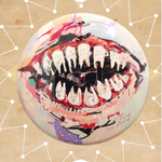 animal   teeth 缶バッチ