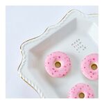 【再販】ストロベリーチョコドーナツ［食品サンプル|ミニチュアパン|フェイクフード|樹脂粘土|おままごと|レジン|ミニチュアフード|クレイパン|フェイクパン|知育玩具|春|ピンク|苺|いちご］