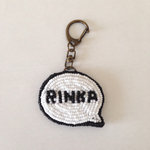 ビーズ刺繍ネームチャーム  吹き出し型