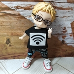 ピクトグラムTシャツとサルエルパンツセット☆ねんどろいどどーる服