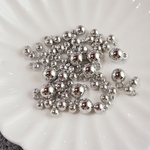 〈シルバー〉 8mm ball カン付き CCB ビーズ 球 20点