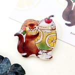 otter brooch｜カワウソのブローチ〔動物シリーズ〕
