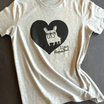 ハ-トフレンチブルドッグTシャツ  しっかりタイプ