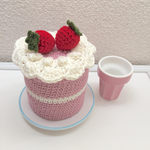 ✴︎NEW✴︎ミルキーピンクのイチゴケーキ 綿棒ケースカバー＋綿棒200本付き！