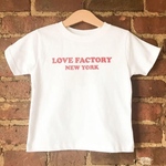 キッズ　ロゴ　Tシャツ　ラブファクトリーニューヨーク　2T 4T 6T アメリカ製　白　コットン　